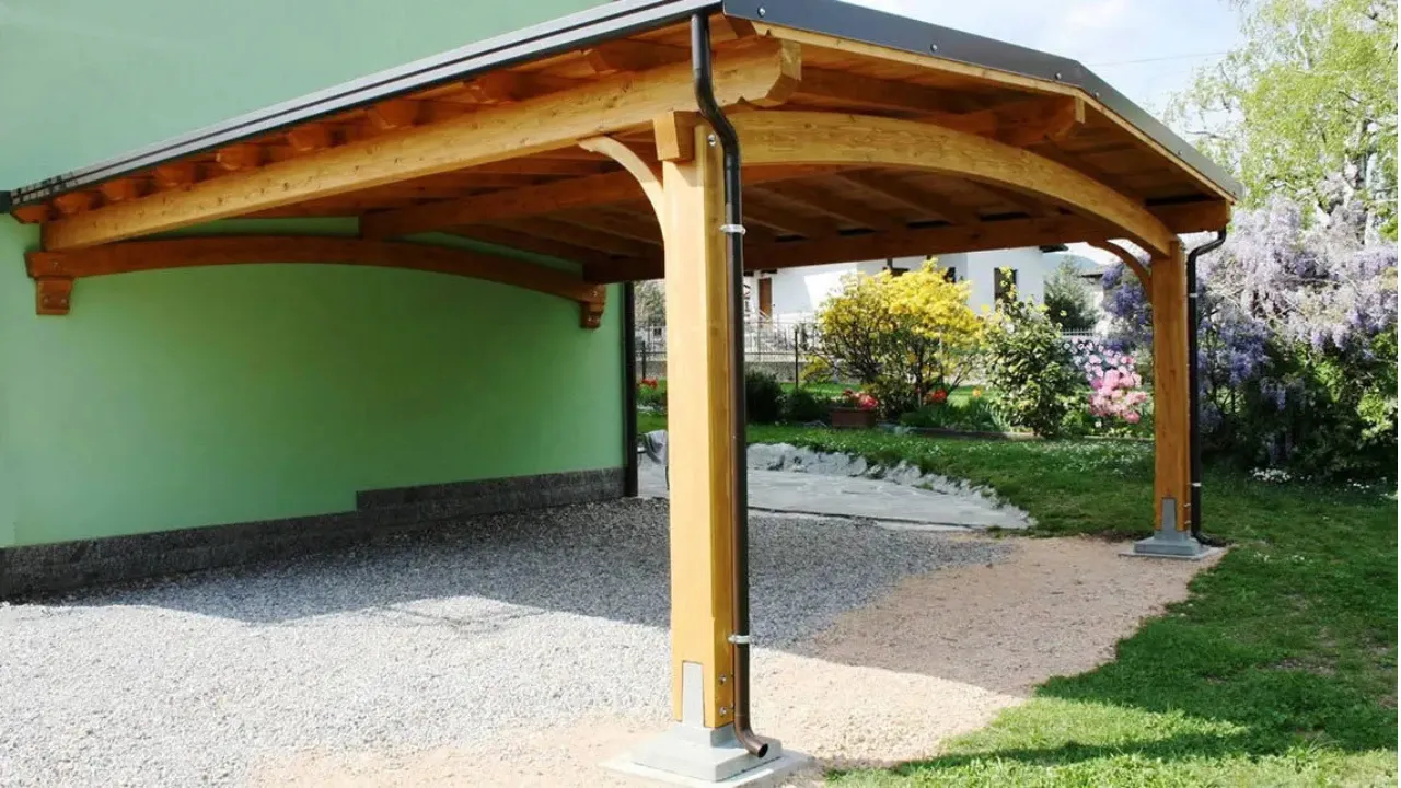 Pergola adosada para cochera