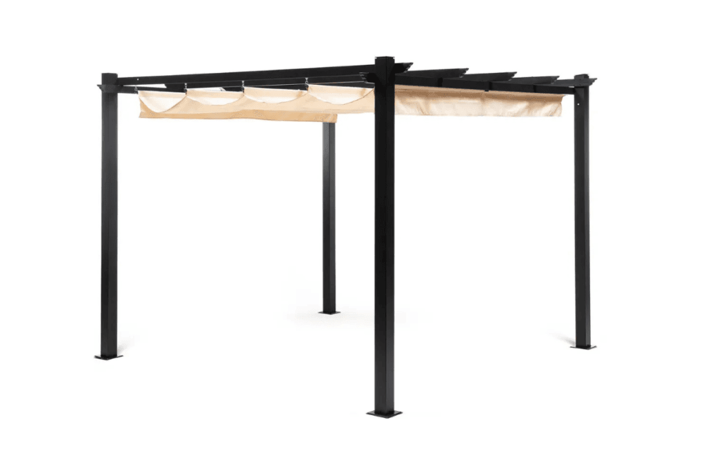 Pergola Retractil Relan Tipo Romana Gazebo Toldo 3x3 Mts Color Beige relan